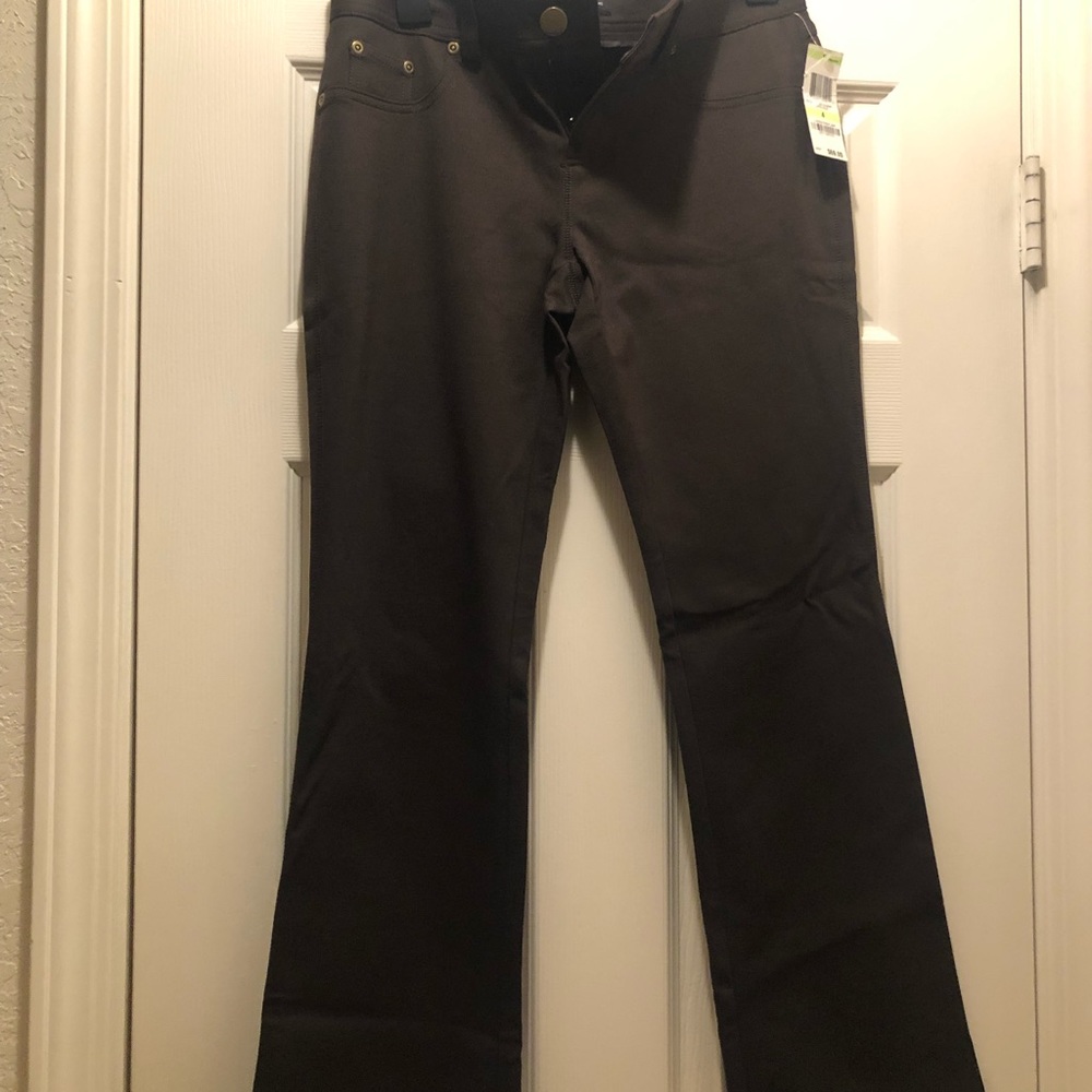 ♥️ Sale! INC Chocolate Brown pants with flare. New with tags. Size 4